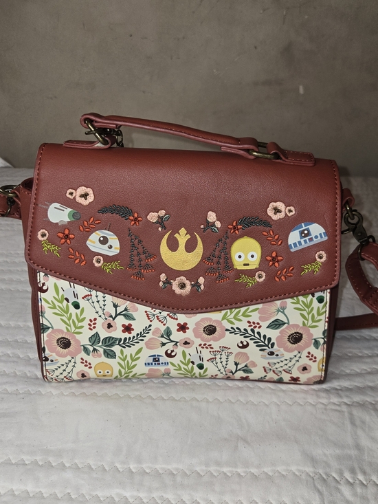 Loungefly Handbags - Loungefly Rust Floral Rebel Alliance Satchel